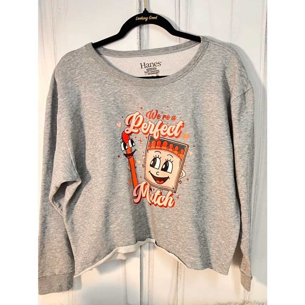 Upcycled Perfect Match Cropped Crewneck Size Large